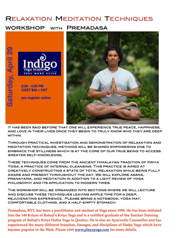 RMT - Indigo Yoga Studio - April 29, 2017